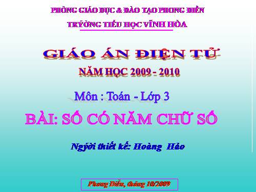 Các số có năm chữ số
