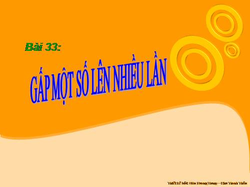 Gấp một số lên nhiều lần