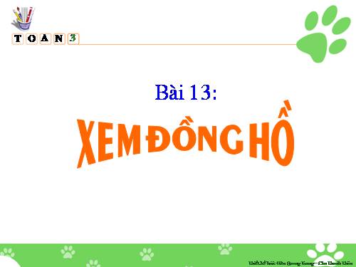 Xem đồng hồ