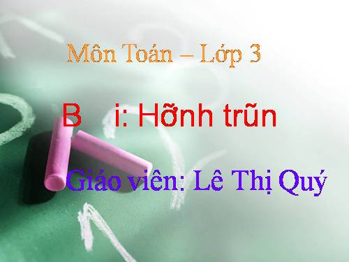 Hình tròn, tâm, đường kính, bán kính