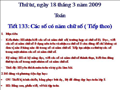 Các số có năm chữ số (tiếp theo)