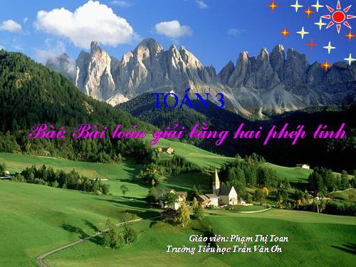 Bài toán giải bằng hai phép tính