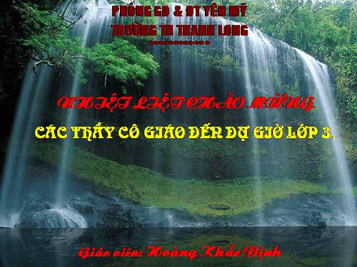Các Bài giảng khác thuộc Chương trình Toán 3