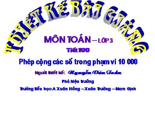 Phép cộng các số trong phạm vi 10 000