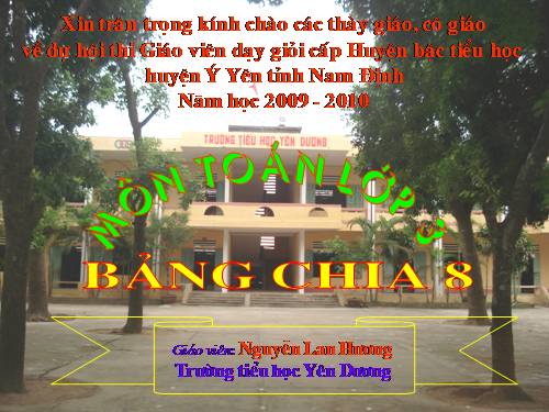 Bảng chia 8