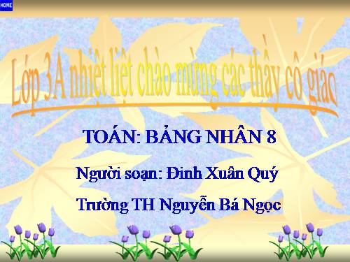 Bảng nhân 8