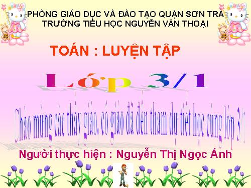 Các Bài giảng khác thuộc Chương trình Toán 3