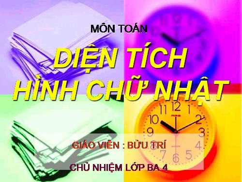 Diện tích hình chữ nhật.