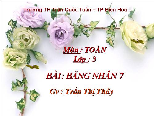 Bảng nhân 7