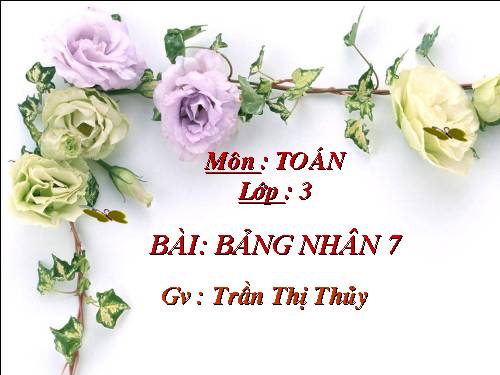 Bảng nhân 7