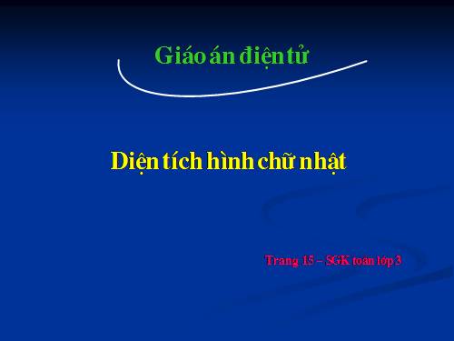 Diện tích hình chữ nhật.