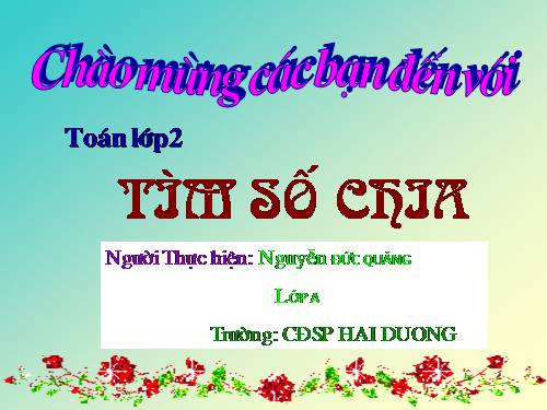 Tìm số chia
