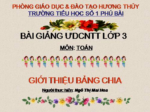 Giới thiệu bảng chia