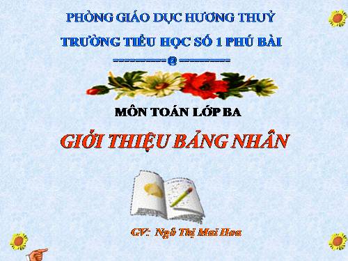 Giới thiệu bảng nhân