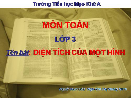 Diện tích của một hình