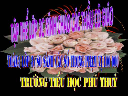 So sánh các số trong phạm vi 100 000