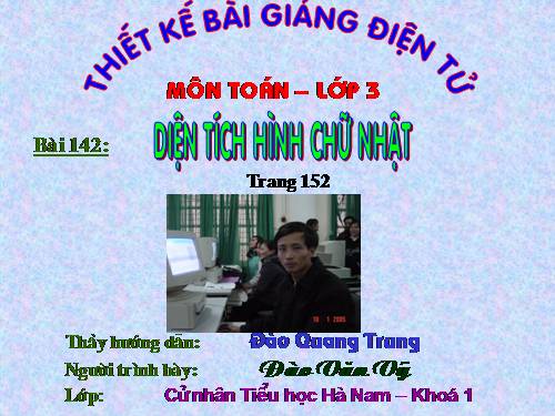 Diện tích hình chữ nhật.