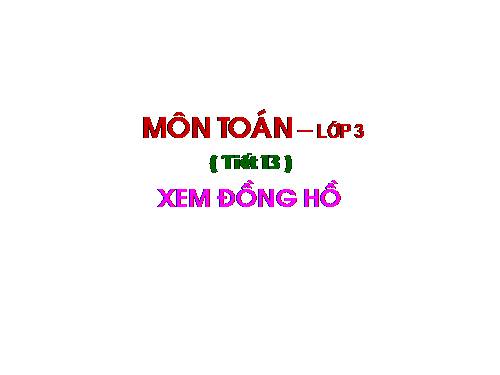 Xem đồng hồ