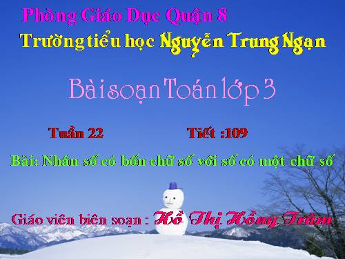 Nhân số có bốn chữ số với số có một chữ số