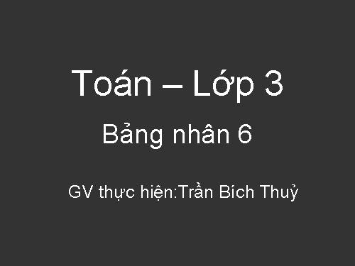 Bảng nhân 6