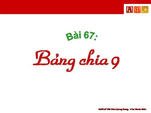 Bảng chia 9