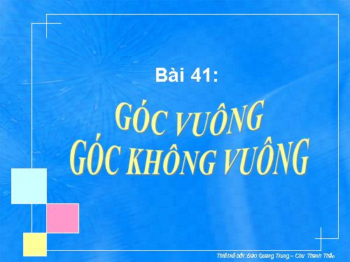 Góc vuông, góc không vuông