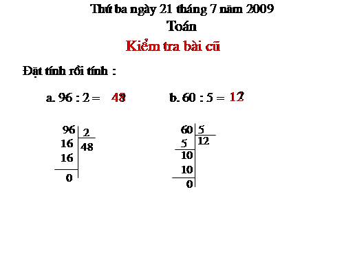 Phép chia hết và phép chia có dư