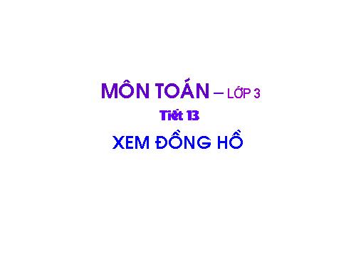 Xem đồng hồ