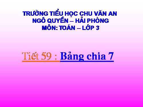 Bảng chia 7