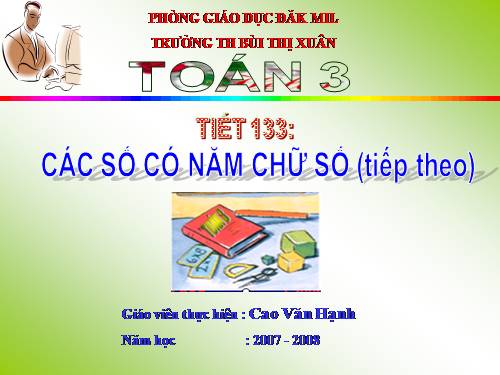 Các số có năm chữ số (tiếp theo)