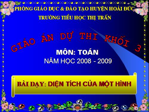 Diện tích của một hình