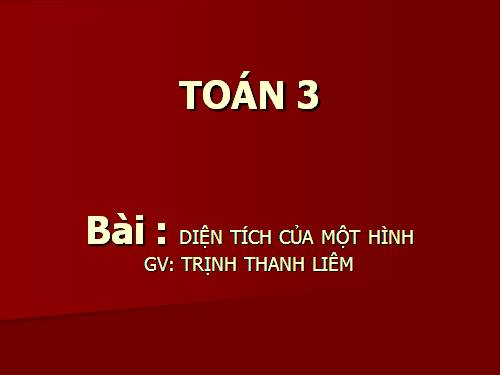 Diện tích của một hình