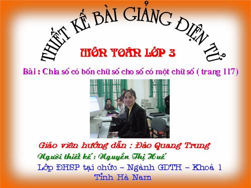 Chia số có bốn chữ số cho số có một chữ số