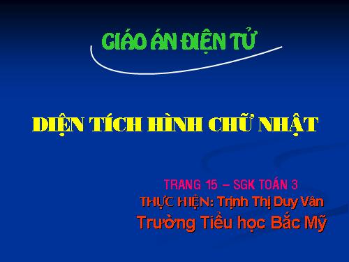 Diện tích hình chữ nhật.