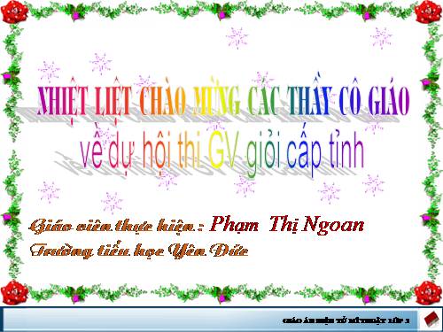 Các Bài giảng khác thuộc Chương trình Toán 3