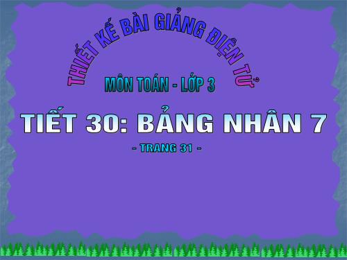 Bảng nhân 7