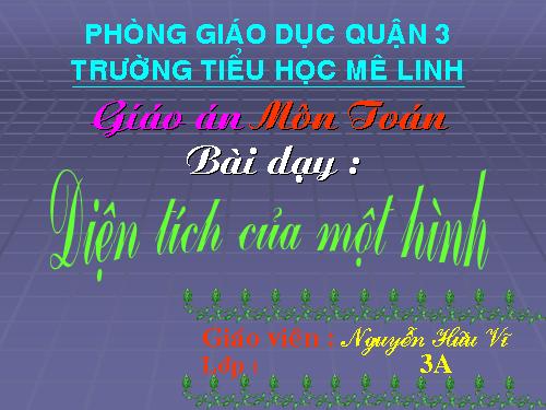 Diện tích của một hình