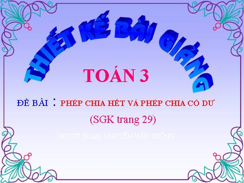 Phép chia hết và phép chia có dư