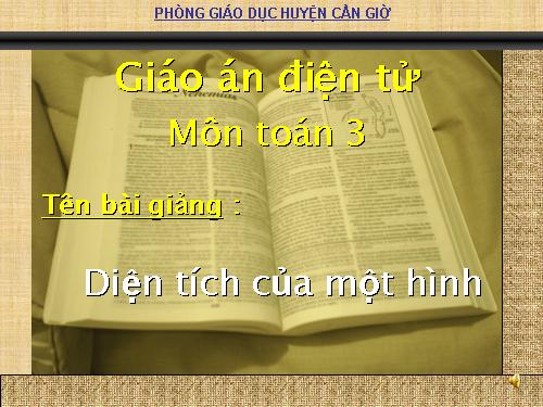 Diện tích của một hình