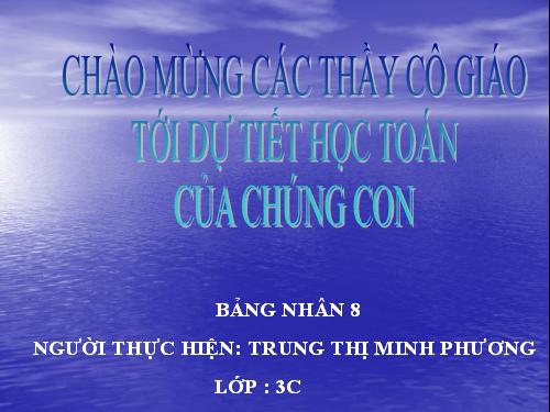 Bảng nhân 8