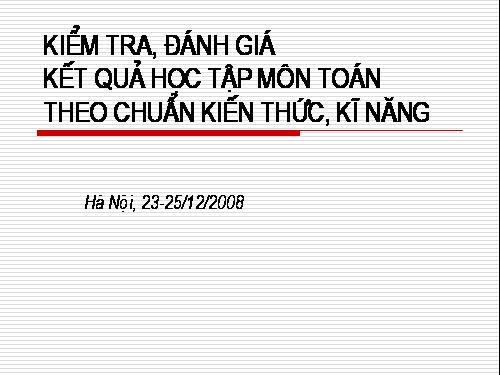 Chuan KTKN mon toán Tieu hoc