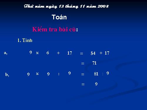 Bảng nhân 9
