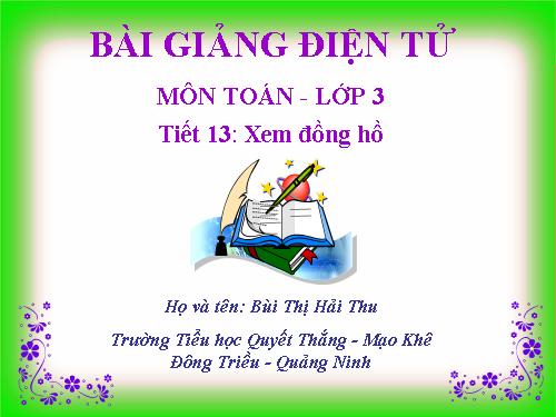 Xem đồng hồ