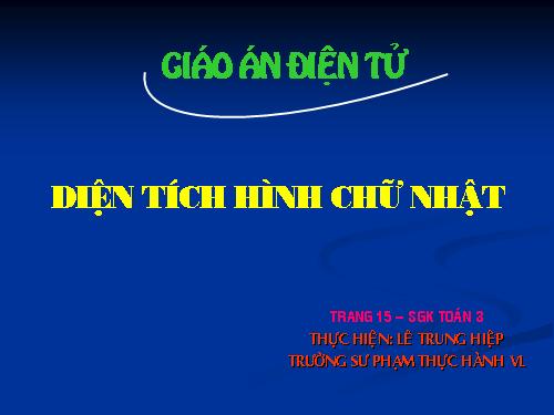 Diện tích hình chữ nhật.