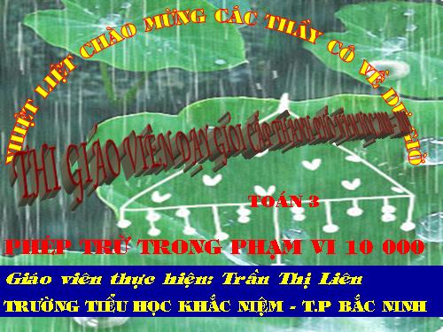 Phép trừ các số trong phạm vi 10 000