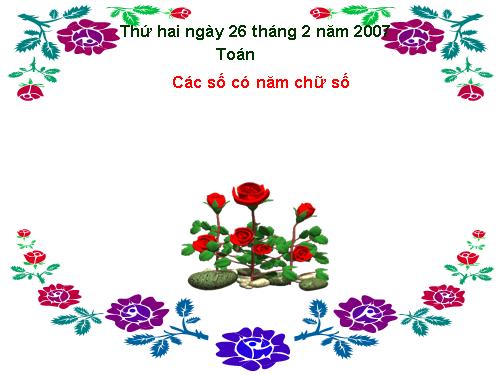Các số có năm chữ số