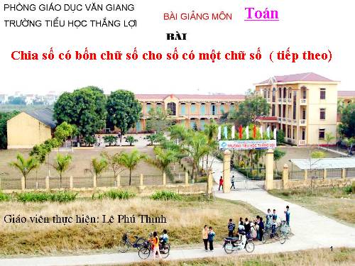 Chia số có bốn chữ số cho số có một chữ số (tiếp theo)