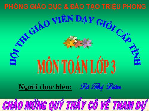 Các Bài giảng khác thuộc Chương trình Toán 3