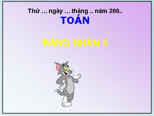 Bảng nhân 8