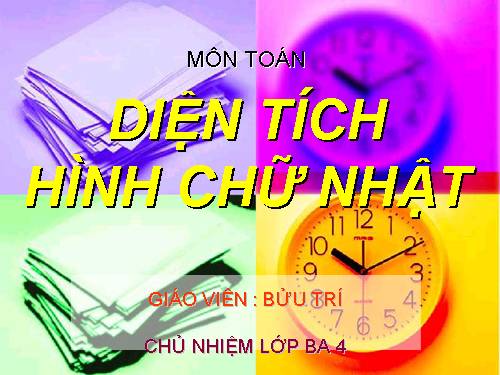 Diện tích hình chữ nhật.